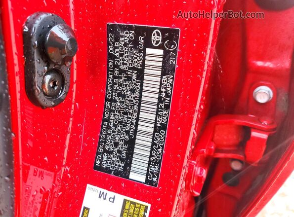 JTNA4MBEXN3189041 2022 TOYOTA LL Red 