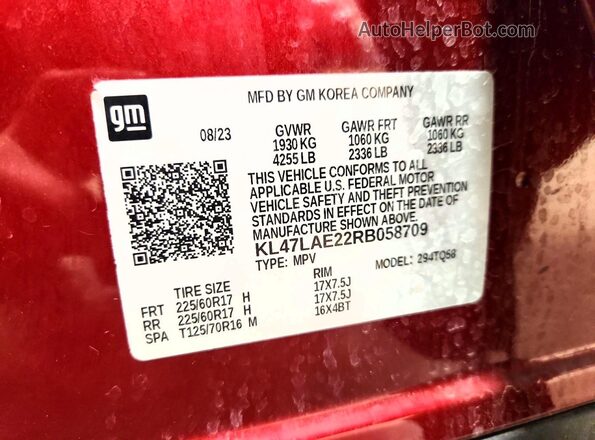 KL47LAE22RB058709 2024 BUICK OTHER Red Widok komory silnika