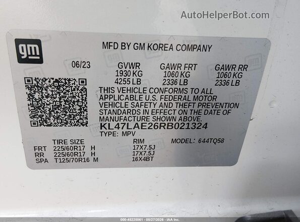 KL47LAE26RB021324 2024 BUICK OTHER White Widok komory silnika