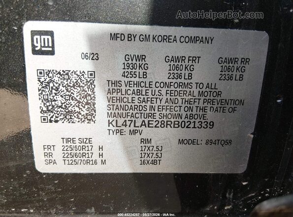 KL47LAE28RB021339 2024 BUICK OTHER Black Engine compartment view