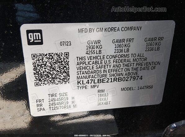 KL47LBE21RB027974 2024 BUICK OTHER Черный Вид подкапотного пространства