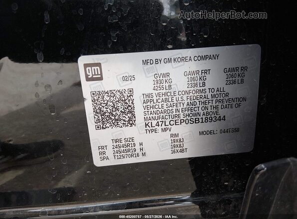 KL47LCEP0SB189344 2025 BUICK OTHER Black Շարժիչի բաժամունքի տեսք