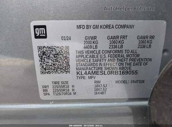 KL4AMESL0RB169055 2024 BUICK ENCORE Gray Engine compartment view