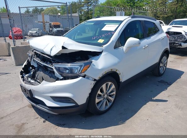 KL4CJASB0KB706935 2019 BUICK ENCORE White წინა მარცხენა ხედი სამი მეოთხედიდან