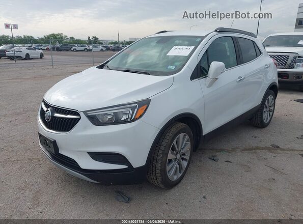 KL4CJASB0KB819185 2019 BUICK ENCORE White წინა მარცხენა ხედი სამი მეოთხედიდან