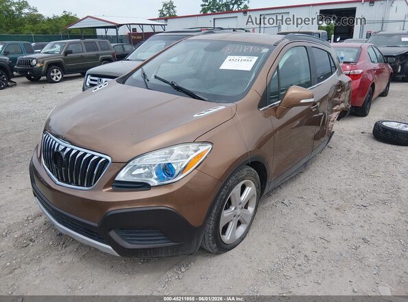 KL4CJASB4GB551913 2016 BUICK ENCORE Brown Առջևի ձախ երեք քառորդ տեսարան