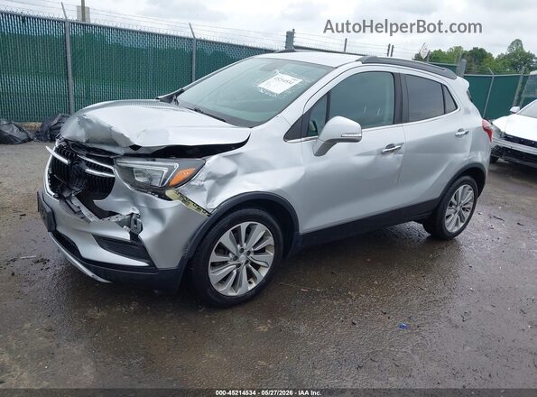 KL4CJASB7HB114621 2017 BUICK ENCORE Silver Առջևի ձախ երեք քառորդ տեսարան