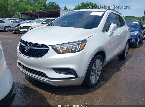 KL4CJASB7KB705507 2019 BUICK ENCORE White წინა მარცხენა ხედი სამი მეოთხედიდან