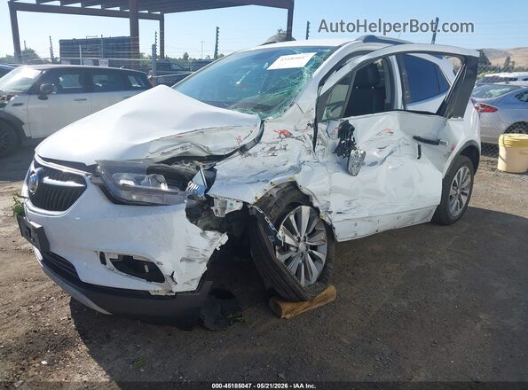KL4CJASB7KB732884 2019 BUICK ENCORE White წინა მარცხენა ხედი სამი მეოთხედიდან