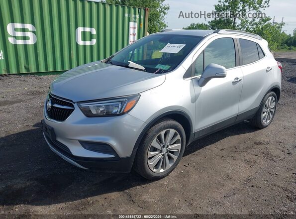 KL4CJASB8KB714474 2019 BUICK ENCORE Silver წინა მარცხენა ხედი სამი მეოთხედიდან