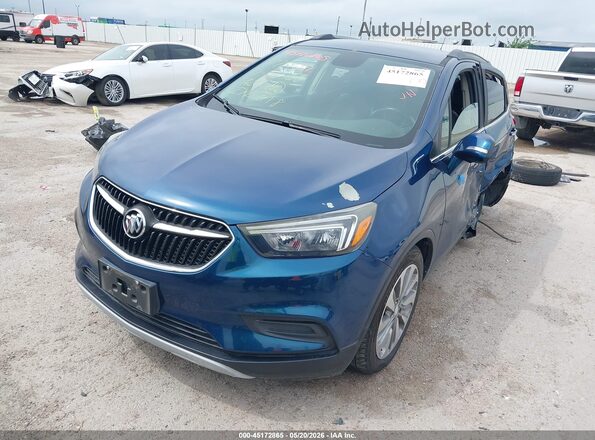 KL4CJASB8KB807964 2019 BUICK ENCORE Blue წინა მარცხენა ხედი სამი მეოთხედიდან