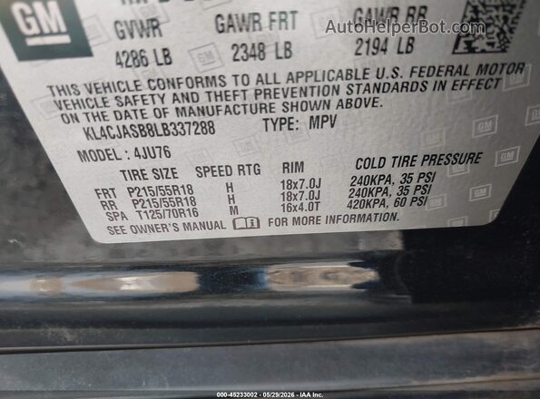 KL4CJASB8LB337288 2020 BUICK ENCORE Черный Вид подкапотного пространства