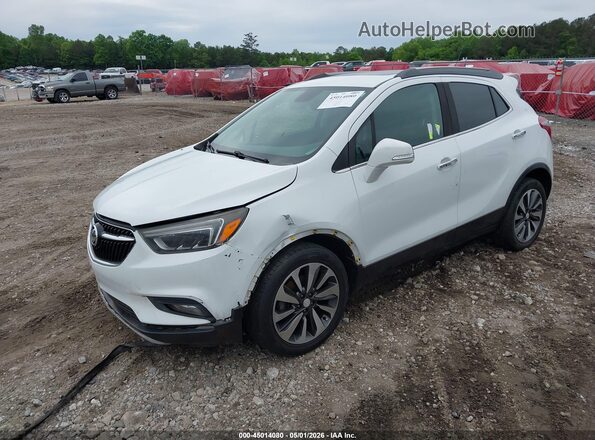 KL4CJCSBXJB527117 2018 BUICK ENCORE White Առջևի ձախ երեք քառորդ տեսարան