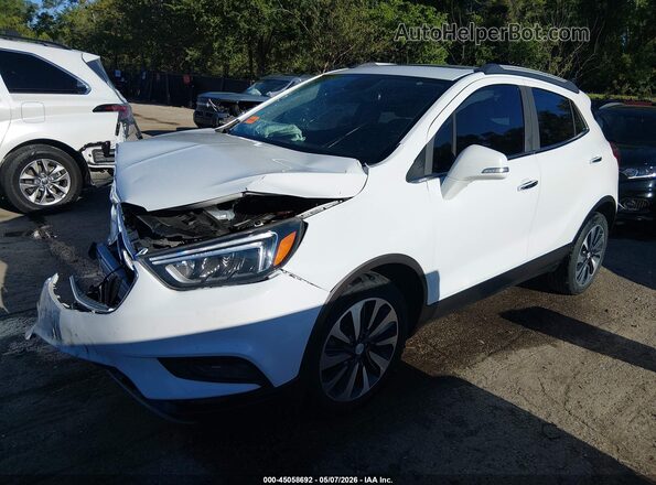 KL4CJCSM3KB887798 2019 BUICK ENCORE White წინა მარცხენა ხედი სამი მეოთხედიდან