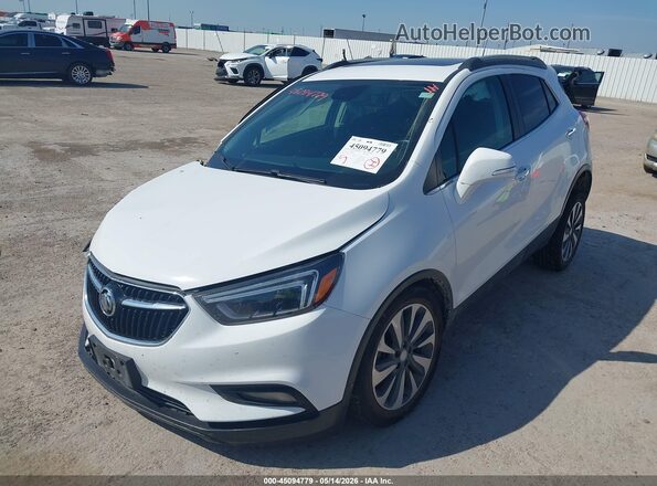 KL4CJCSM7KB748127 2019 BUICK ENCORE White Առջևի ձախ երեք քառորդ տեսարան