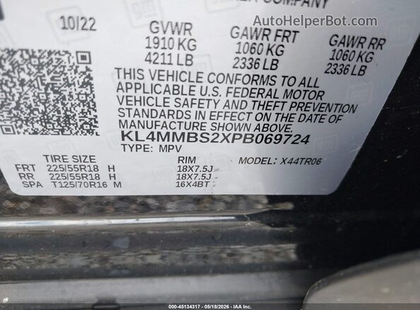KL4MMBS2XPB069724 2023 BUICK ENCORE Черный Вид подкапотного пространства