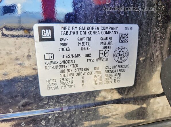KL4MMCSL5MB063744 2021 BUICK ENCORE Black 