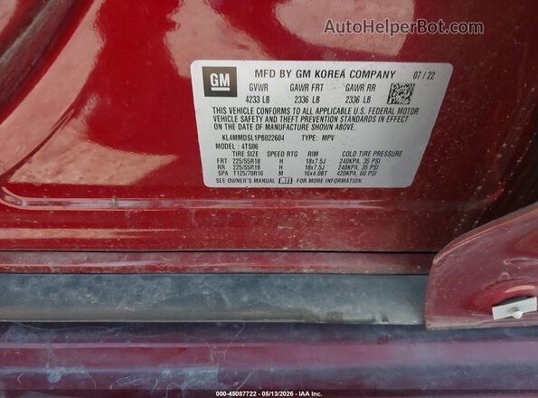 KL4MMDSL1PB022604 2023 BUICK ENCORE Red Widok komory silnika
