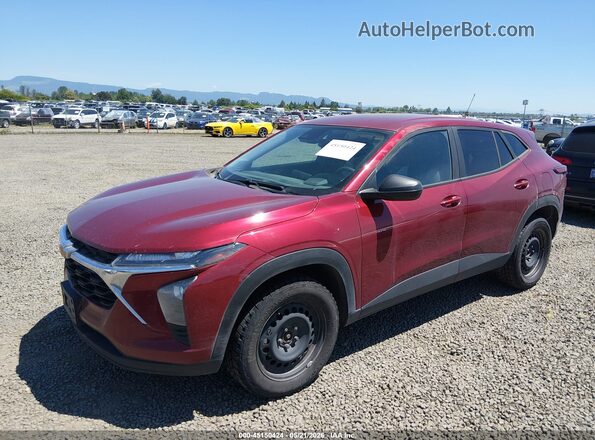 KL77LFE28RC245639 2024 CHEVROLET TRAX Red Առջևի ձախ երեք քառորդ տեսարան