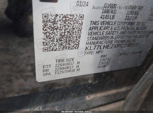 KL77LHE2XRC208555 2024 CHEVROLET TRAX Black Engine compartment view