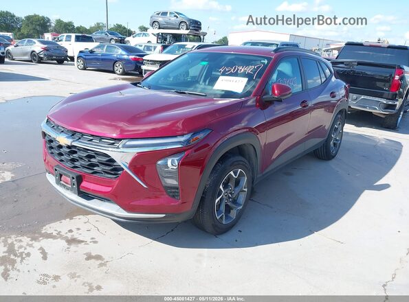 KL77LHEP0SC004140 2025 CHEVROLET TRAX Red Առջևի ձախ երեք քառորդ տեսարան