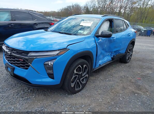 KL77LJE29RC145102 2024 CHEVROLET TRAX Blue Առջևի ձախ երեք քառորդ տեսարան
