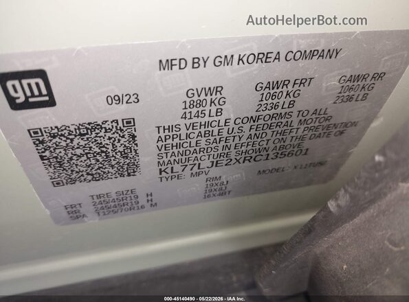 KL77LJE2XRC135601 2024 CHEVROLET TRAX Green 