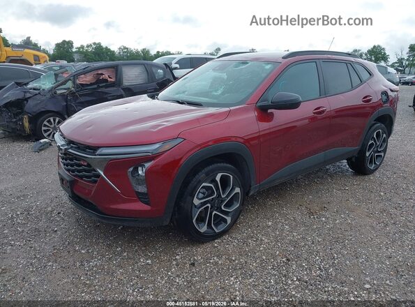 KL77LJEP0SC303540 2025 CHEVROLET TRAX Red Առջևի ձախ երեք քառորդ տեսարան