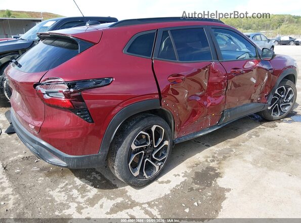 KL77LJEP7SC067100 2025 CHEVROLET TRAX Темно-бордовый Задняя правая четверть