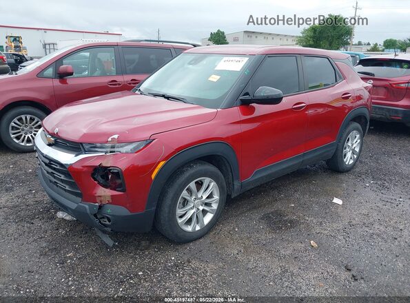 KL79MMS20MB127551 2021 CHEVROLET TRAILBLAZER Red წინა მარცხენა ხედი სამი მეოთხედიდან