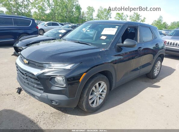 KL79MMS23MB127351 2021 CHEVROLET TRAILBLAZER Black Առջևի ձախ երեք քառորդ տեսարան