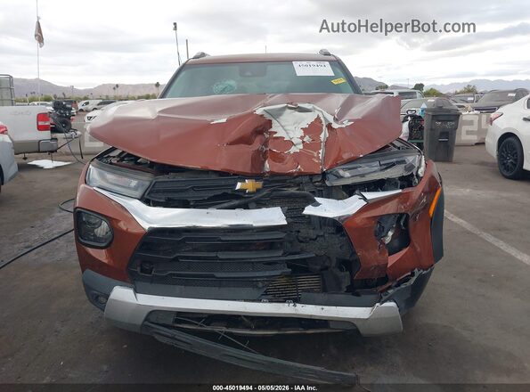KL79MPSL2MB023539 2021 CHEVROLET TRAILBLAZER Orange Vista del cuadro de instrumentos