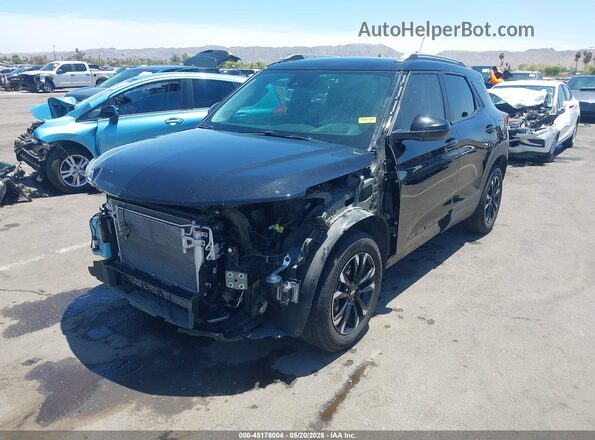 KL79MPSL3MB165253 2021 CHEVROLET TRAILBLAZER Black წინა მარცხენა ხედი სამი მეოთხედიდან