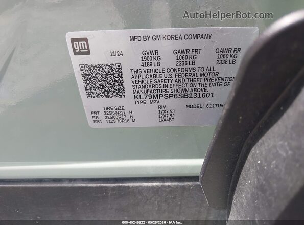 KL79MPSP6SB131601 2025 CHEVROLET TRAILBLAZER Серый Вид подкапотного пространства