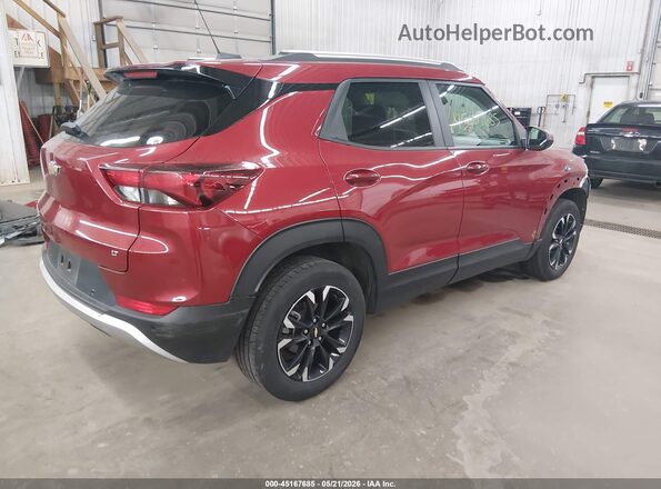 KL79MRSLXMB048393 2021 CHEVROLET TRAILBLAZER Red Tył prawy