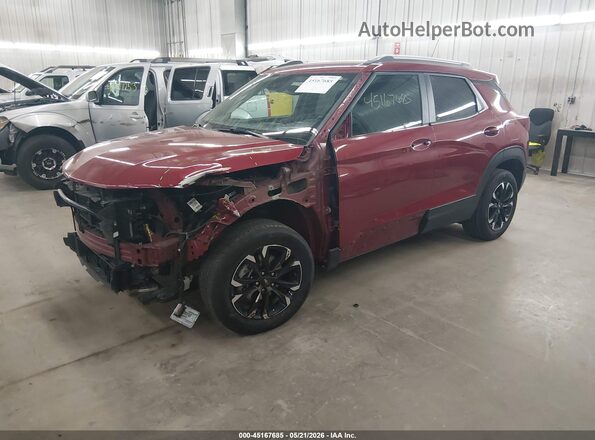 KL79MRSLXMB048393 2021 CHEVROLET TRAILBLAZER Red Przód lewy