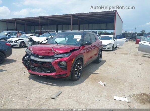 KL79MTSL0MB054376 2021 CHEVROLET TRAILBLAZER Red Передня ліва чверть