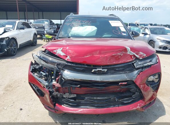 KL79MTSL0MB054376 2021 CHEVROLET TRAILBLAZER Red Вид спереду