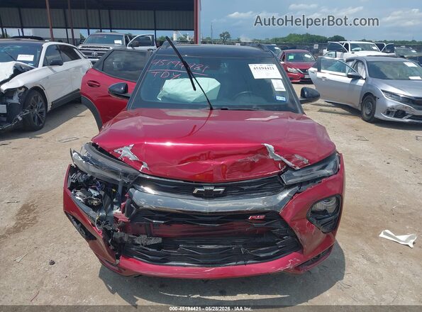 KL79MTSL0MB054376 2021 CHEVROLET TRAILBLAZER Red Вид щитка приладів
