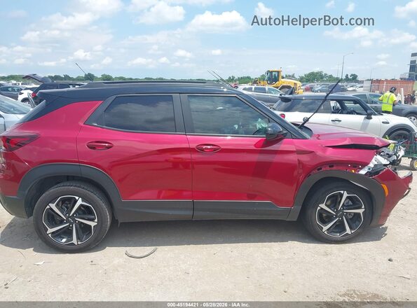 KL79MTSL0MB054376 2021 CHEVROLET TRAILBLAZER Red Вид задньої частини салону