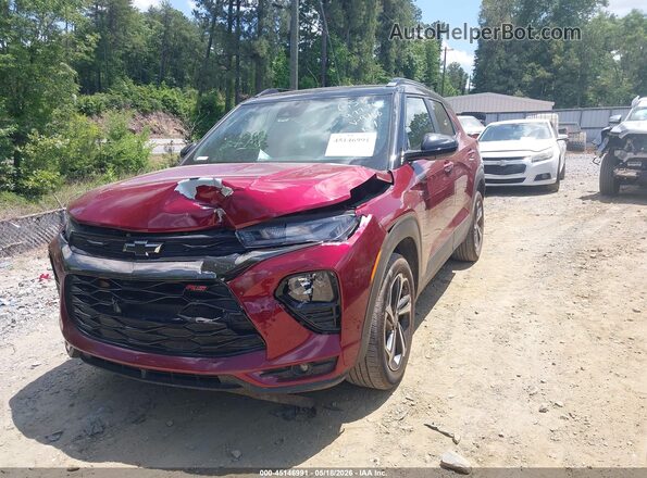 KL79MTSL1NB049768 2022 CHEVROLET TRAILBLAZER Red Առջևի ձախ երեք քառորդ տեսարան