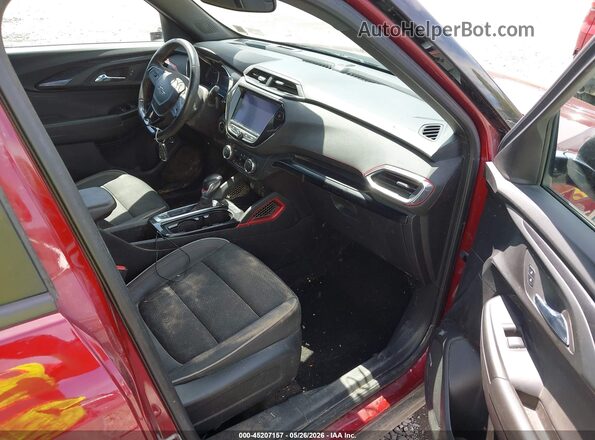 KL79MTSL1NB078199 2022 CHEVROLET TRAILBLAZER Red Вид салону спереду