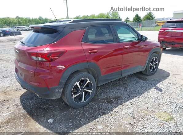 KL79MTSL1NB078199 2022 CHEVROLET TRAILBLAZER Red Задня права чверть
