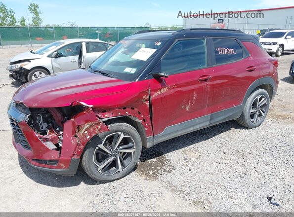 KL79MTSL1NB078199 2022 CHEVROLET TRAILBLAZER Red Передня ліва чверть