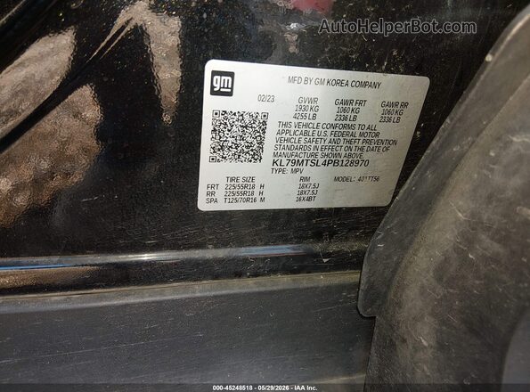 KL79MTSL4PB128970 2023 CHEVROLET TRAILBLAZER Black ძრავის განყოფილების ხედი