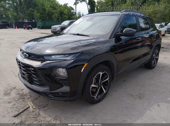 KL79MTSL7MB162767 2021 CHEVROLET TRAILBLAZER Black წინა მარცხენა ხედი სამი მეოთხედიდან