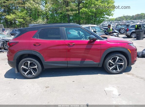 KL79MUSL3NB052693 2022 CHEVROLET TRAILBLAZER Темно-бордовый Панорамный вид салона 360°