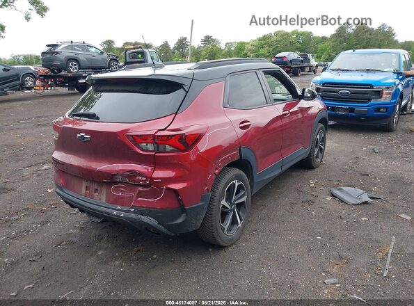 KL79MUSL3NB062544 2022 CHEVROLET TRAILBLAZER Red Rear right