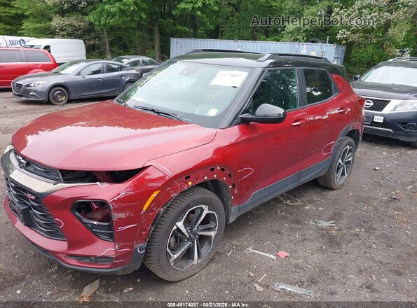 KL79MUSL3NB062544 2022 CHEVROLET TRAILBLAZER Red Front view
