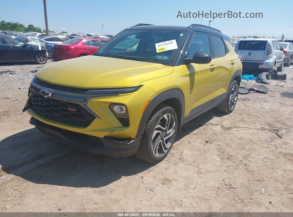 KL79MUSL8RB126423 2024 CHEVROLET TRAILBLAZER Yellow Առջևի ձախ երեք քառորդ տեսարան